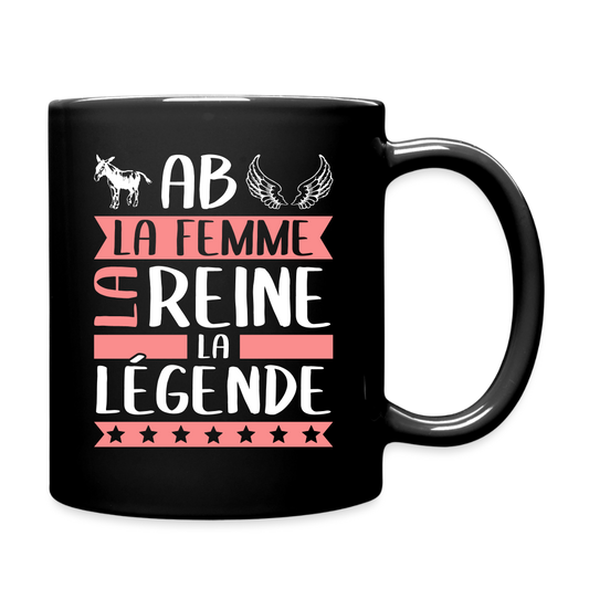 Mug uni Annabelle rébus – La femme, la reine, la légende - noir