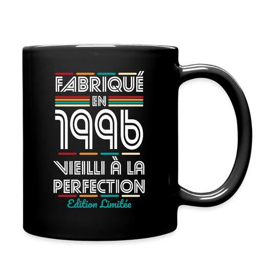 Mug uni anniversaire homme 30 ans – Fabriqué en 1996, Vieilli à la Perfection - noir