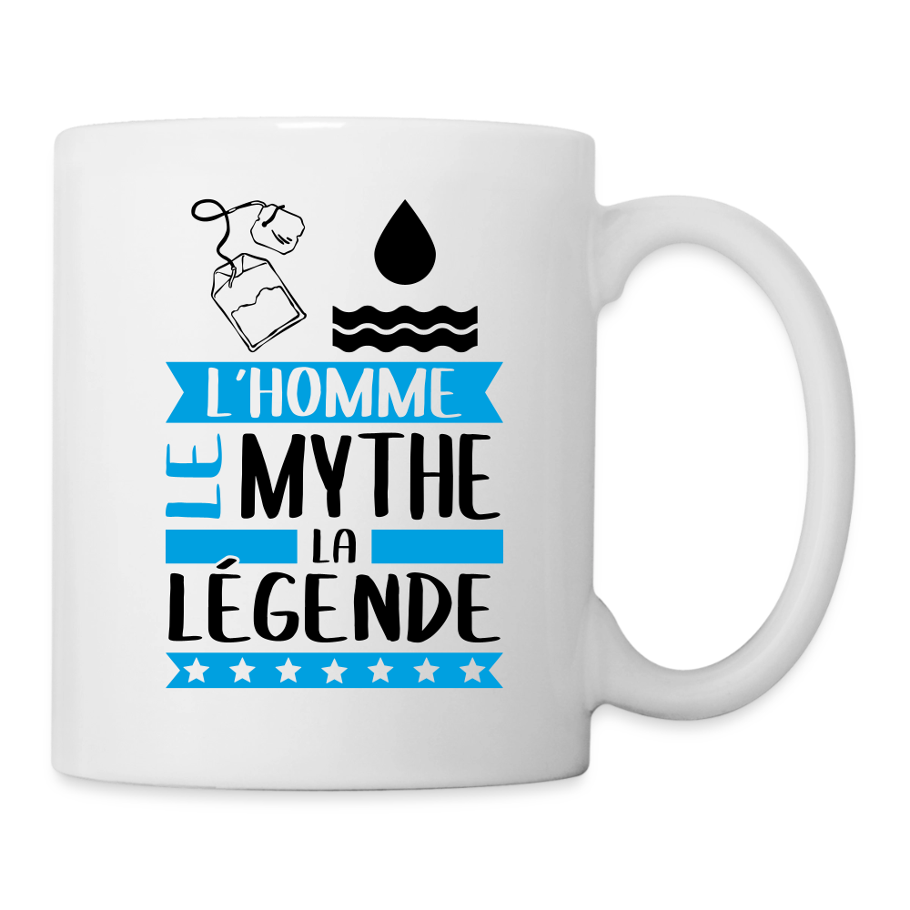 Mug blanc Théo rébus – L’homme, le mythe, la légende - blanc
