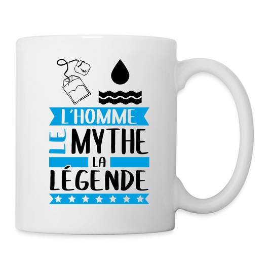 Mug blanc Théo rébus – L’homme, le mythe, la légende - blanc