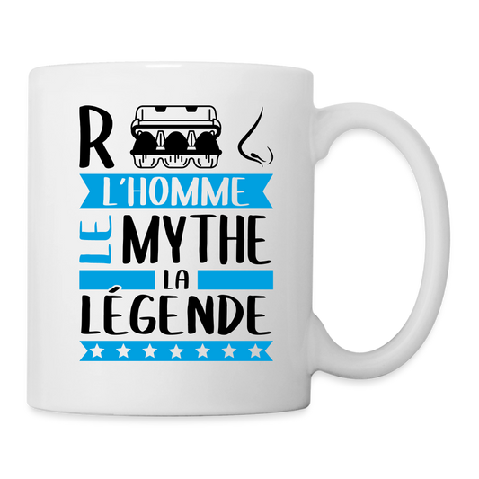 Mug blanc René rébus – L’homme, le mythe, la légende - blanc