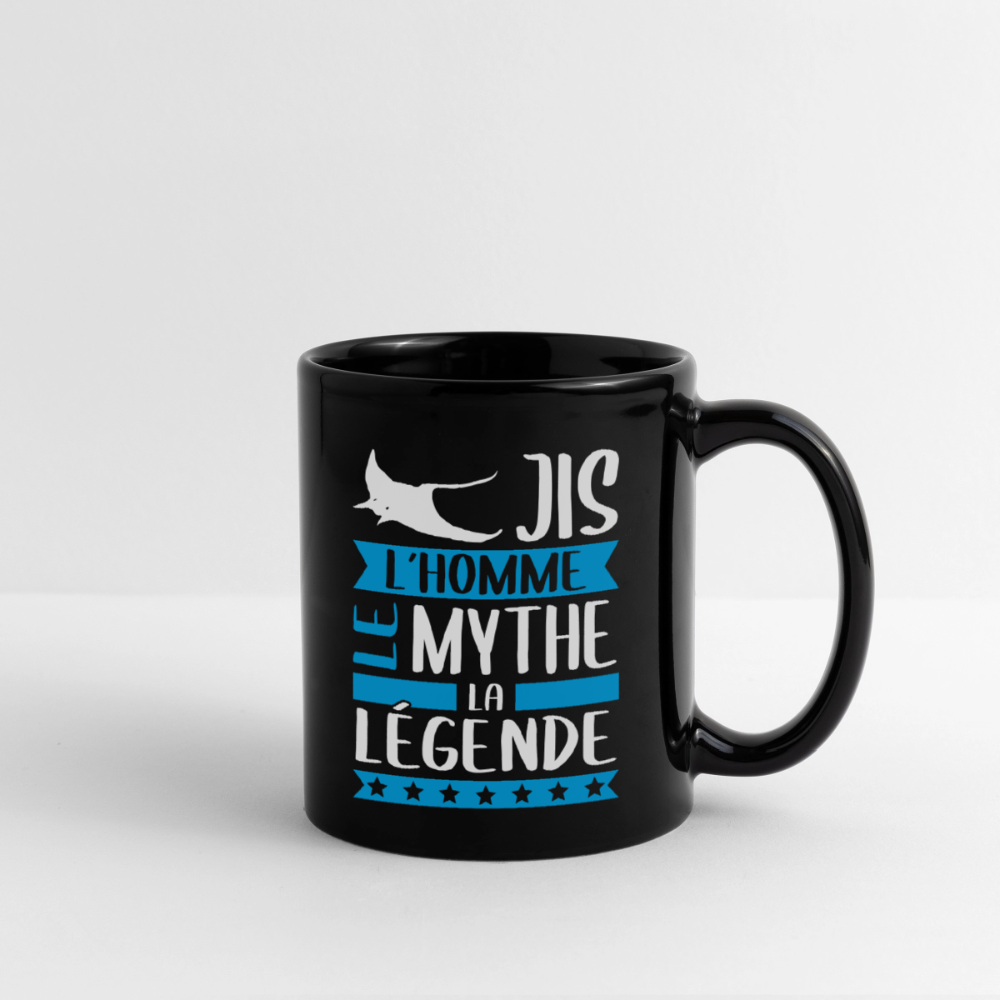 Mug uni Régis rébus – L’homme, le mythe, la légende - noir