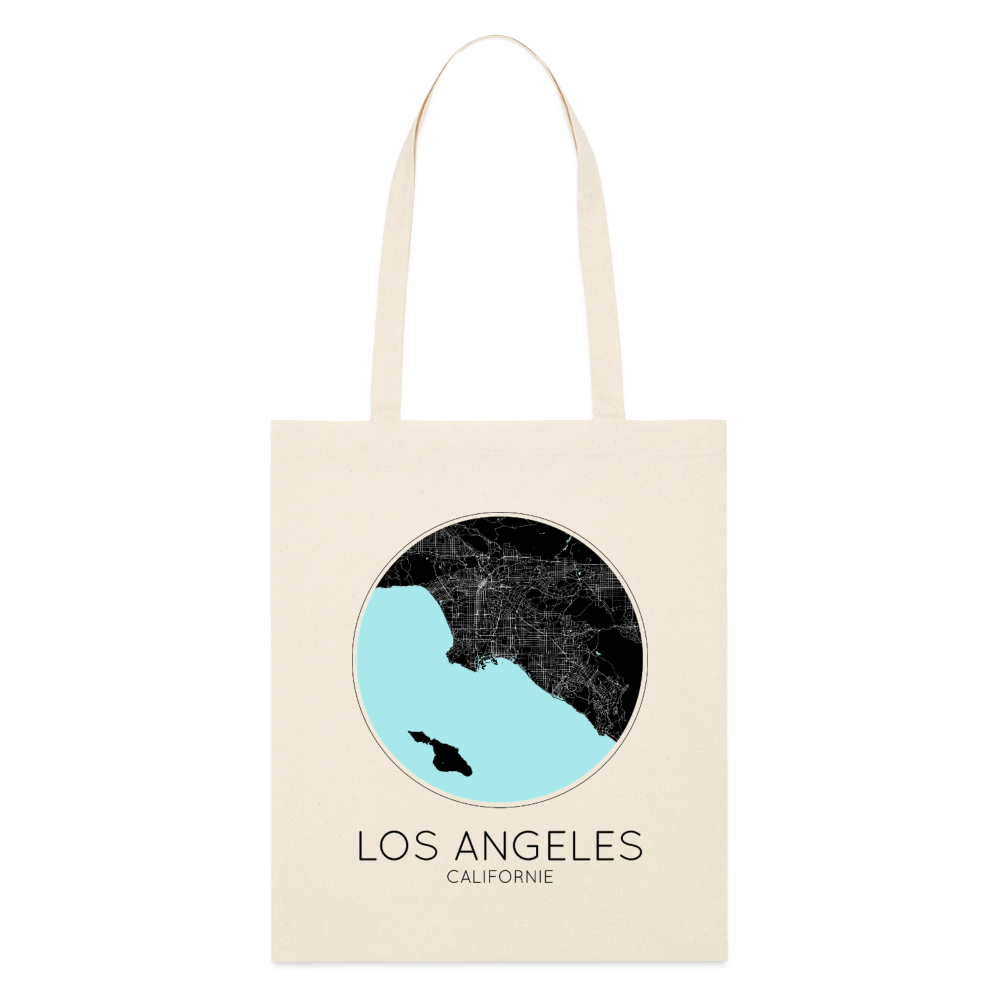 Tote Bag Los Angeles Bio Coloris Clair – Plan de Los Angeles - écru doux