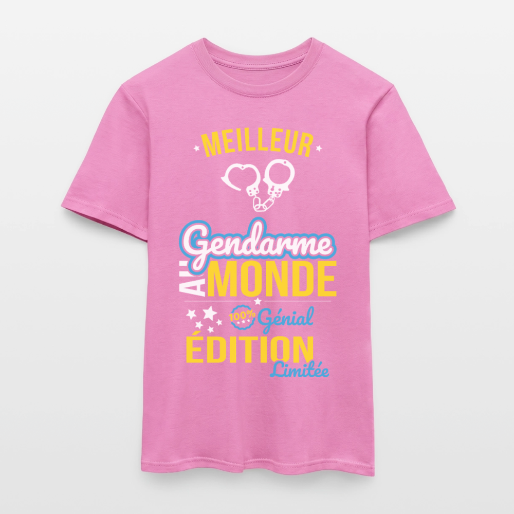 T-shirt Homme - Meilleur gendarme au Monde - rose