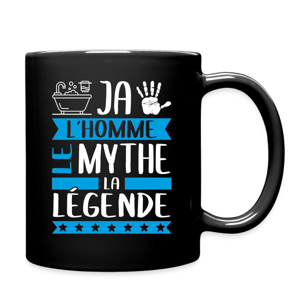 Mug uni Benjamin rébus – L’homme, le mythe, la légende - noir