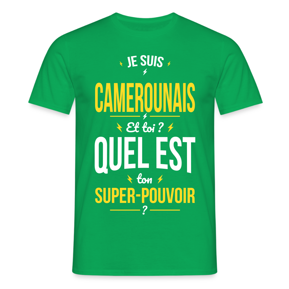 T-shirt Homme - Je suis Camerounais - Super-pouvoir - vert