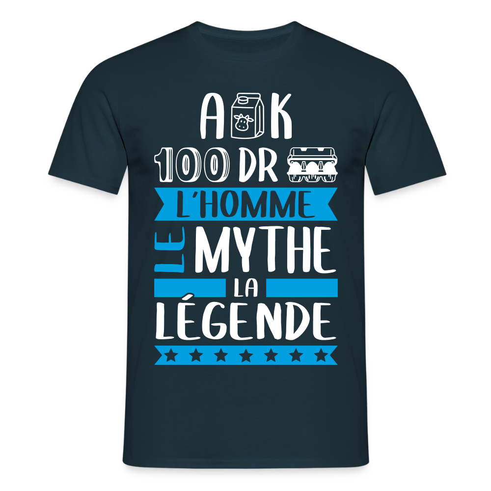 T-shirt homme Alexandre rébus – L’homme, le mythe, la légende - marine