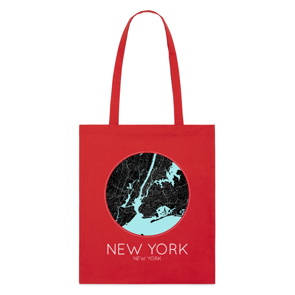 Tote Bag New York Bio – Plan de New York - rouge