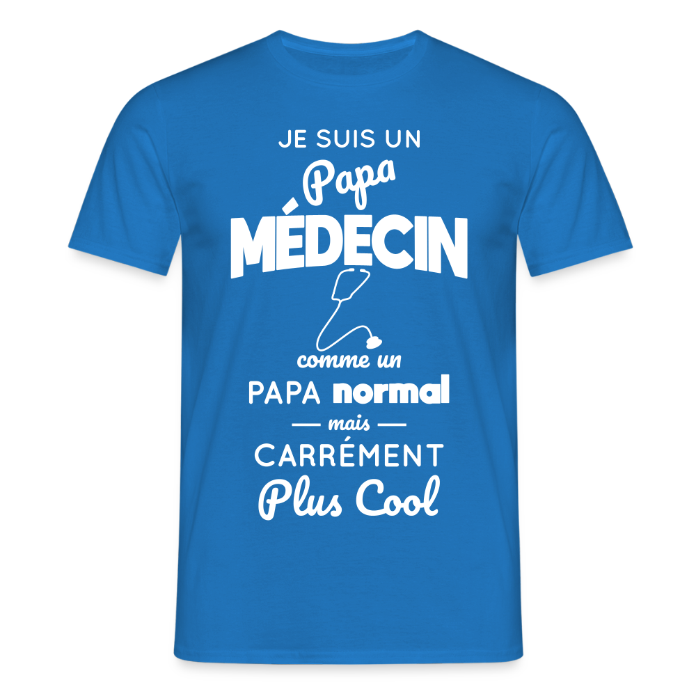 T-shirt Homme - Papa médecin plus cool - bleu royal