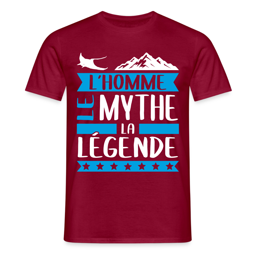 T-shirt homme Raymond rébus – L’homme, le mythe, la légende - rouge brique
