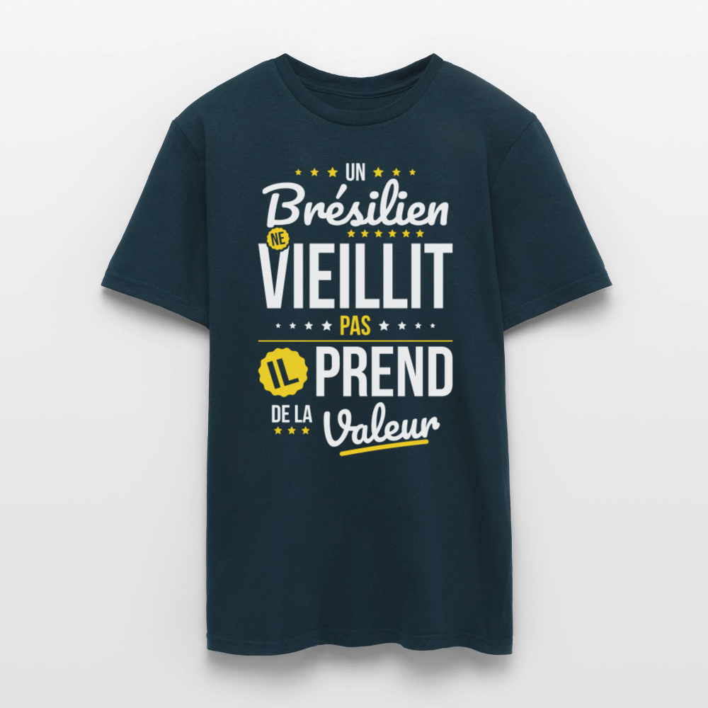 T-shirt Homme - Un Brésilien ne vieillit pas - marine