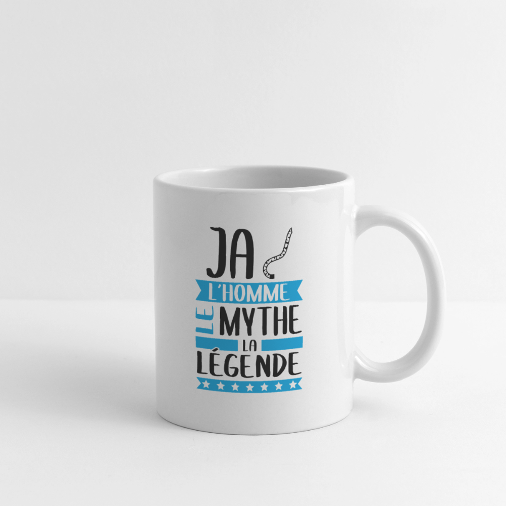 Mug blanc Jacques rébus – L’homme, le mythe, la légende - blanc