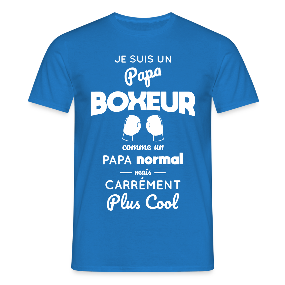 T-shirt Homme - Papa boxeur plus cool - bleu royal