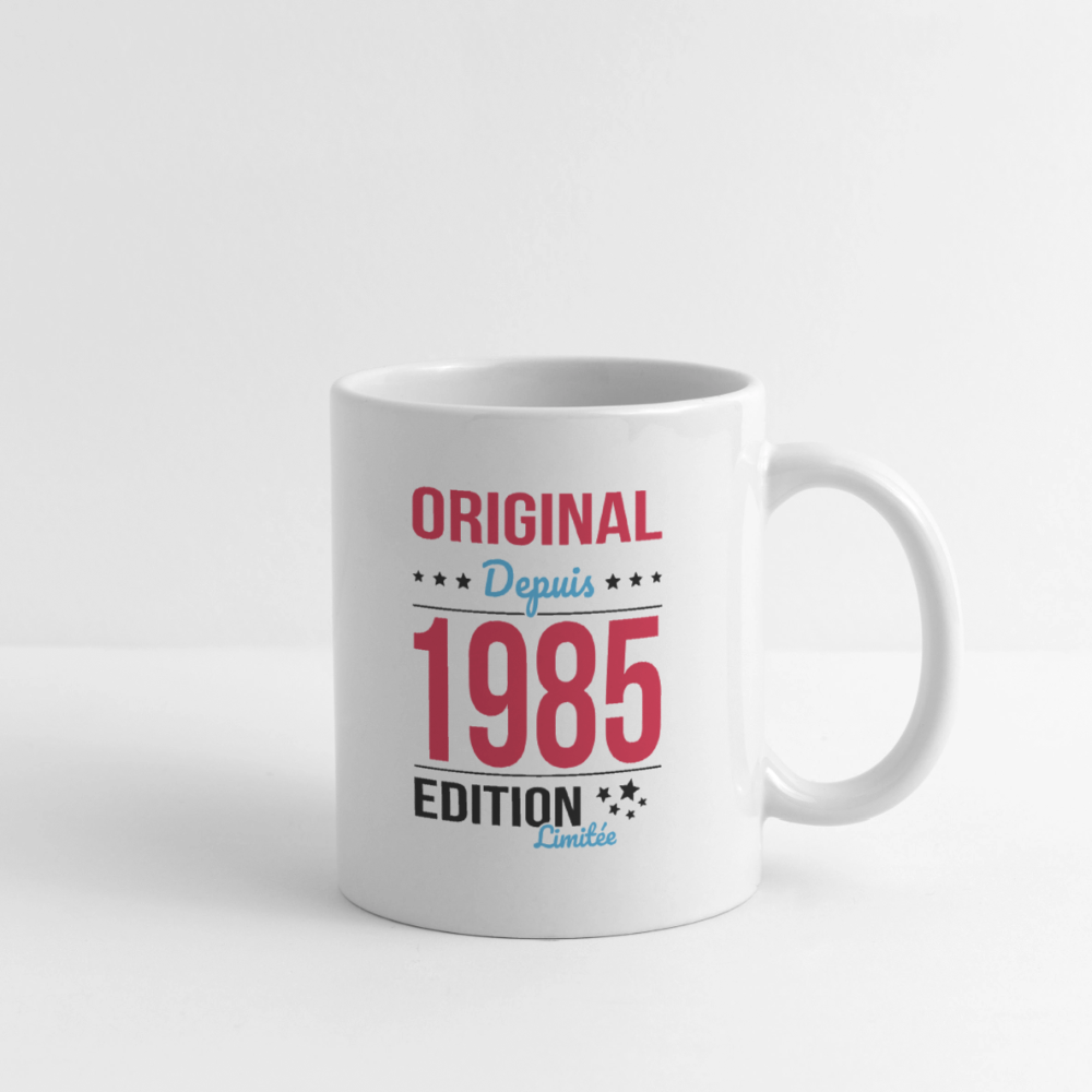 Mug blanc - Anniversaire 40 Ans - Original depuis 1985 - blanc