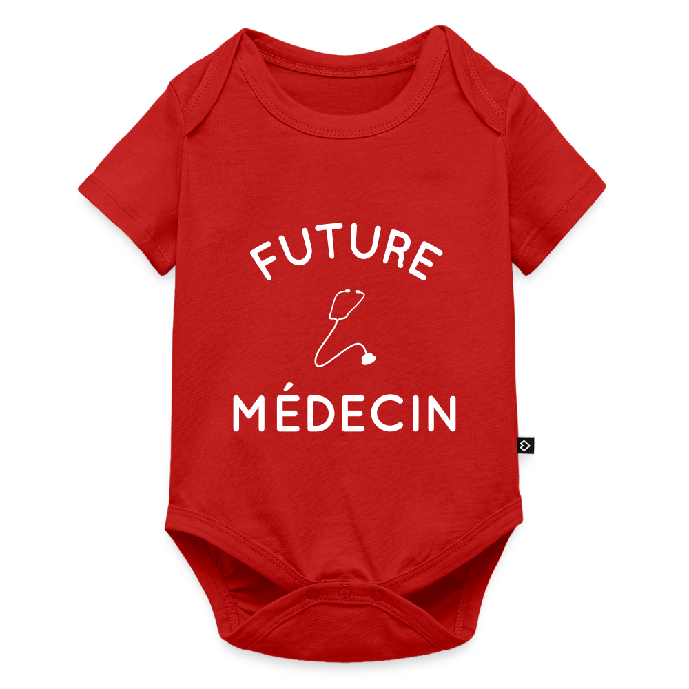 Body Bébé bio manches courtes - Future médecin - rouge