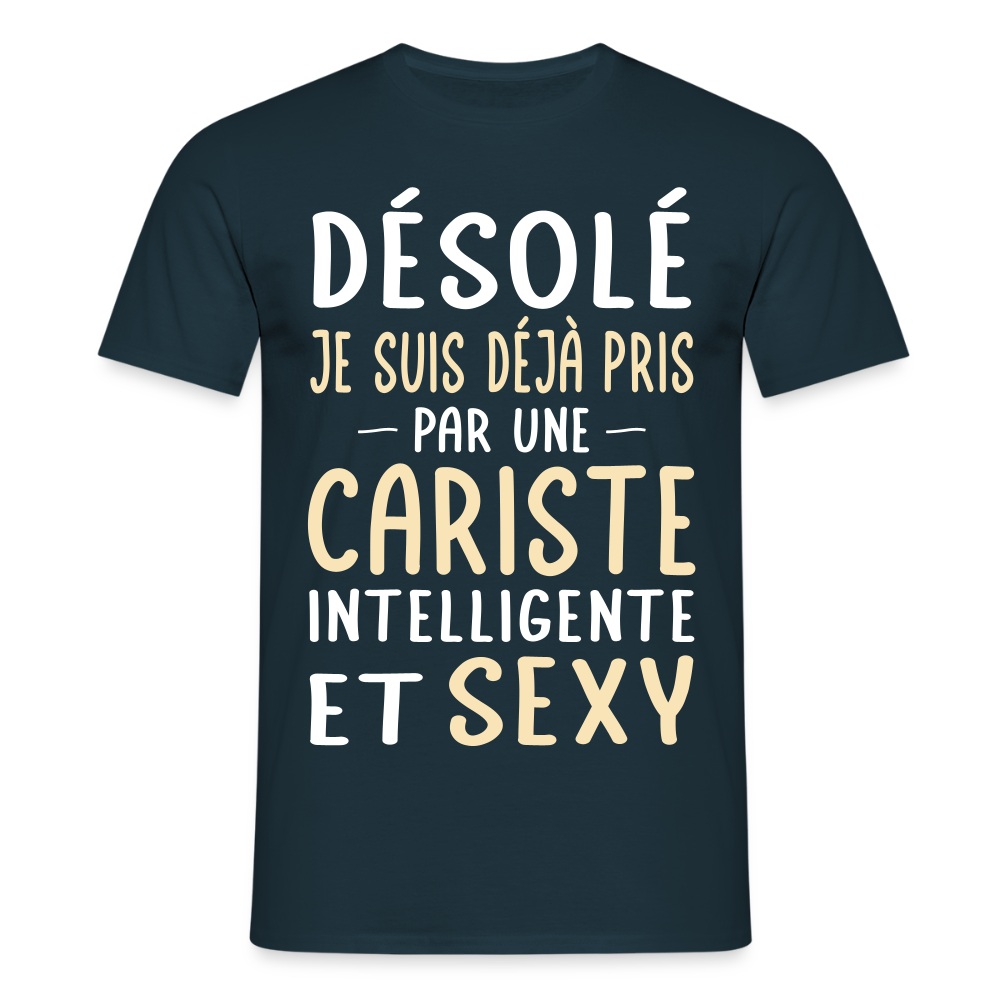 T-shirt Homme - Je suis déjà pris par une cariste intelligente et sexy - marine