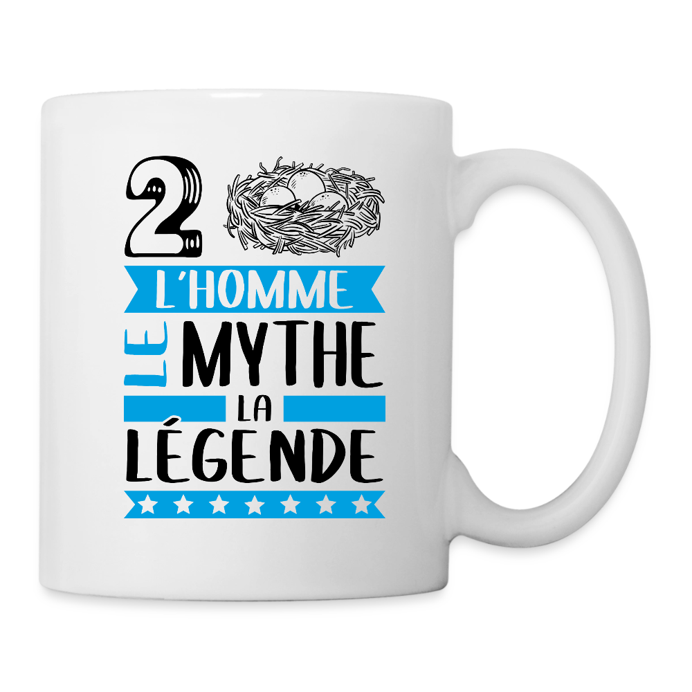 Mug blanc Denis rébus – L’homme, le mythe, la légende - blanc