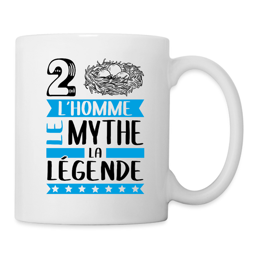 Mug blanc Denis rébus – L’homme, le mythe, la légende - blanc