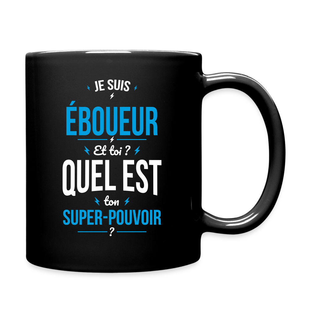 Mug uni - Je suis éboueur - Super-pouvoir - noir