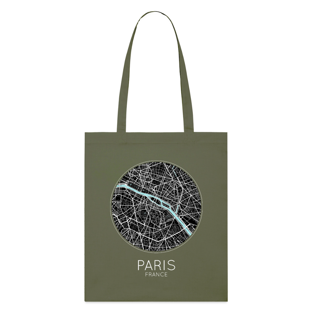 Tote Bag Paris Bio – Plan de Paris - kaki
