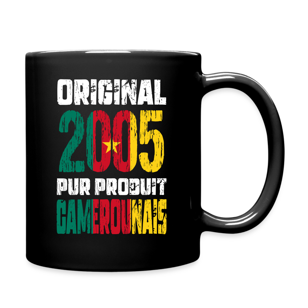 Mug uni - Anniversaire 20 Ans - Original 2005 - Pur produit Camerounais - noir