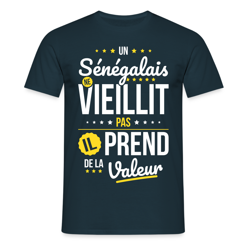 T-shirt Homme - Un Sénégalais ne vieillit pas - marine