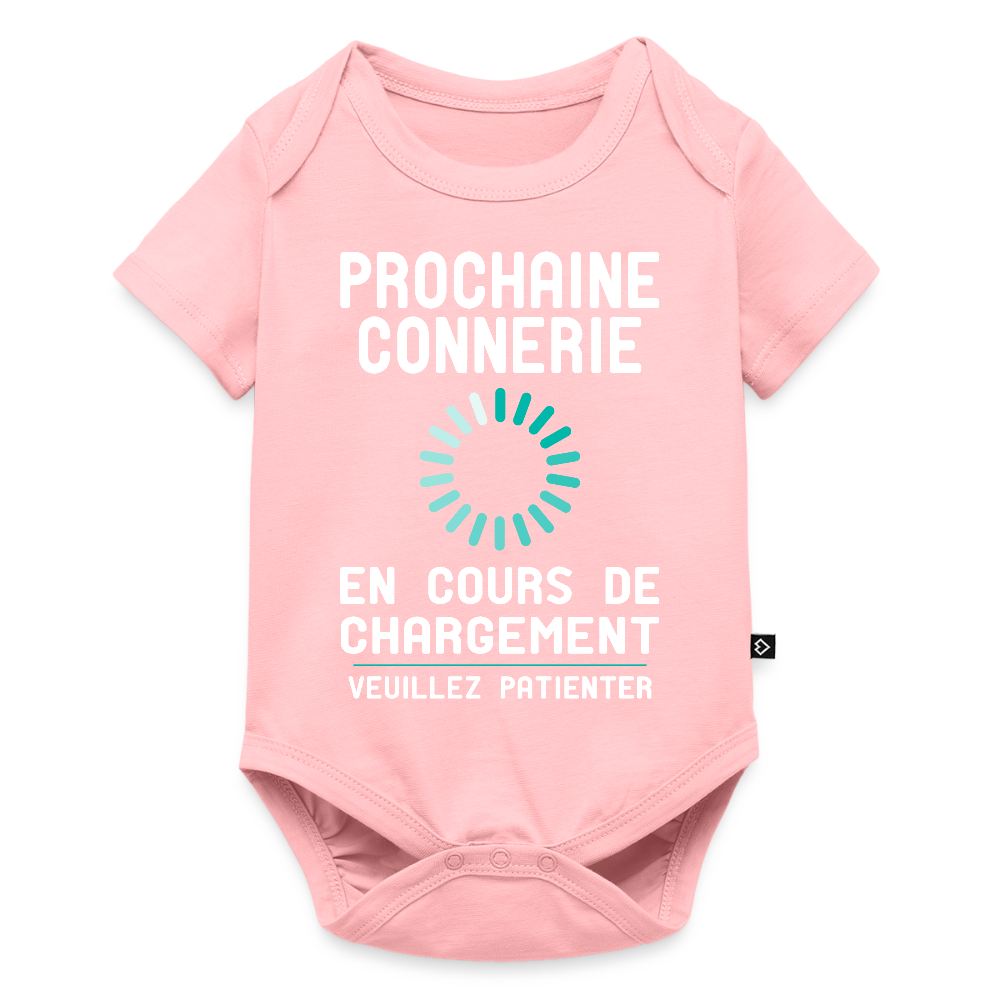 Body Bébé bio manches courtes - Prochaine connerie en cours de chargement - rose