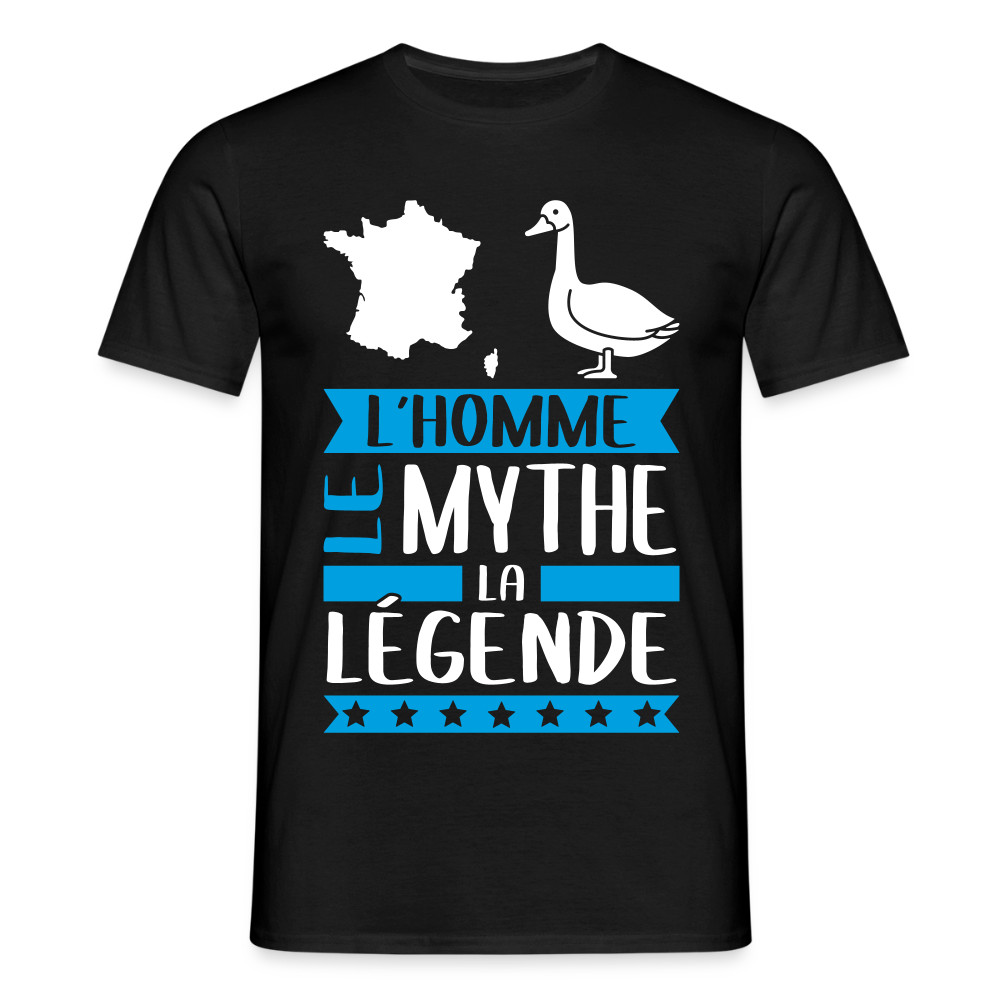 T-shirt homme François rébus – L’homme, le mythe, la légende - noir