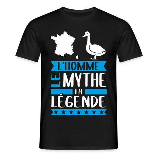 T-shirt homme François rébus – L’homme, le mythe, la légende - noir