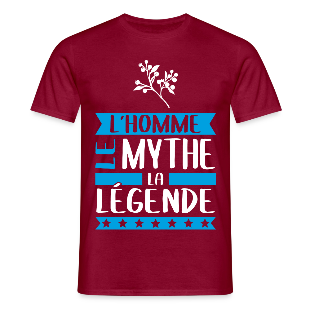 T-shirt homme Guy rébus – L’homme, le mythe, la légende - rouge brique