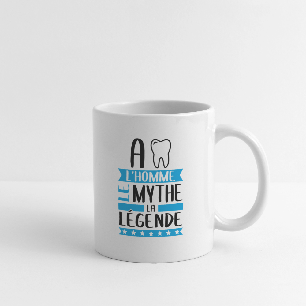 Mug blanc Adam rébus – L’homme, le mythe, la légende - blanc