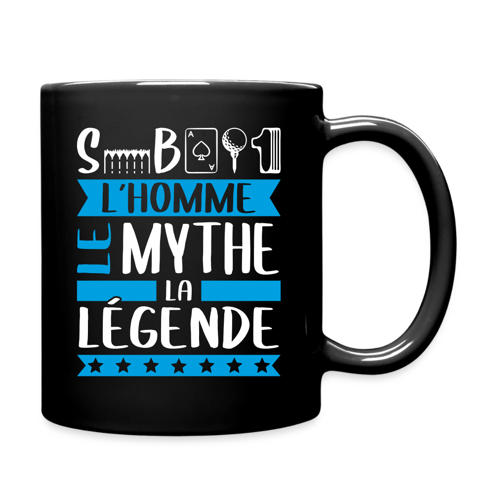 Mug uni Sébastien rébus – L’homme, le mythe, la légende - noir