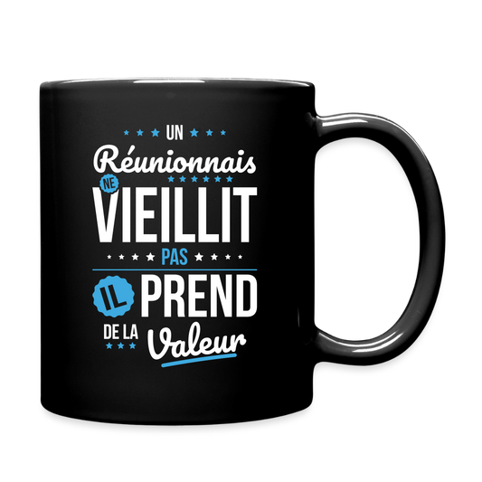Mug uni - Un Réunionnais ne vieillit pas - noir