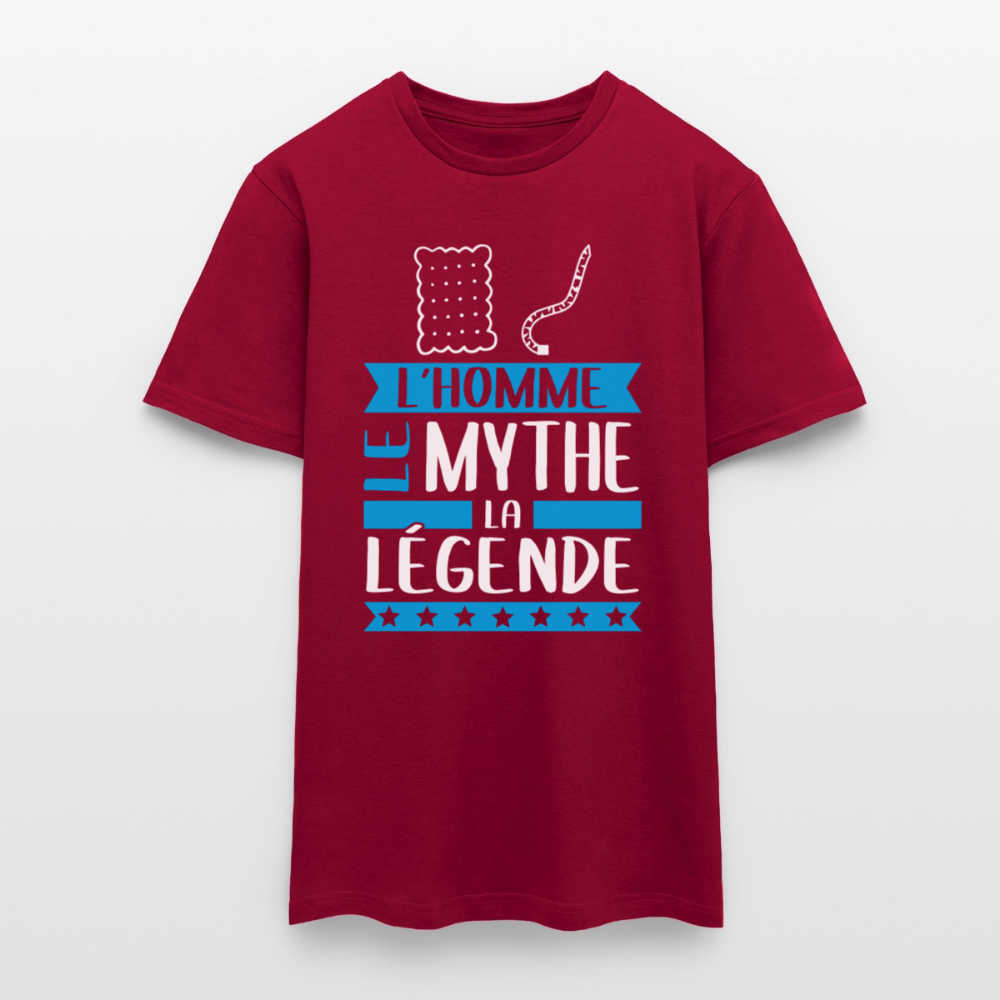 T-shirt homme Luc rébus – L’homme, le mythe, la légende - rouge brique