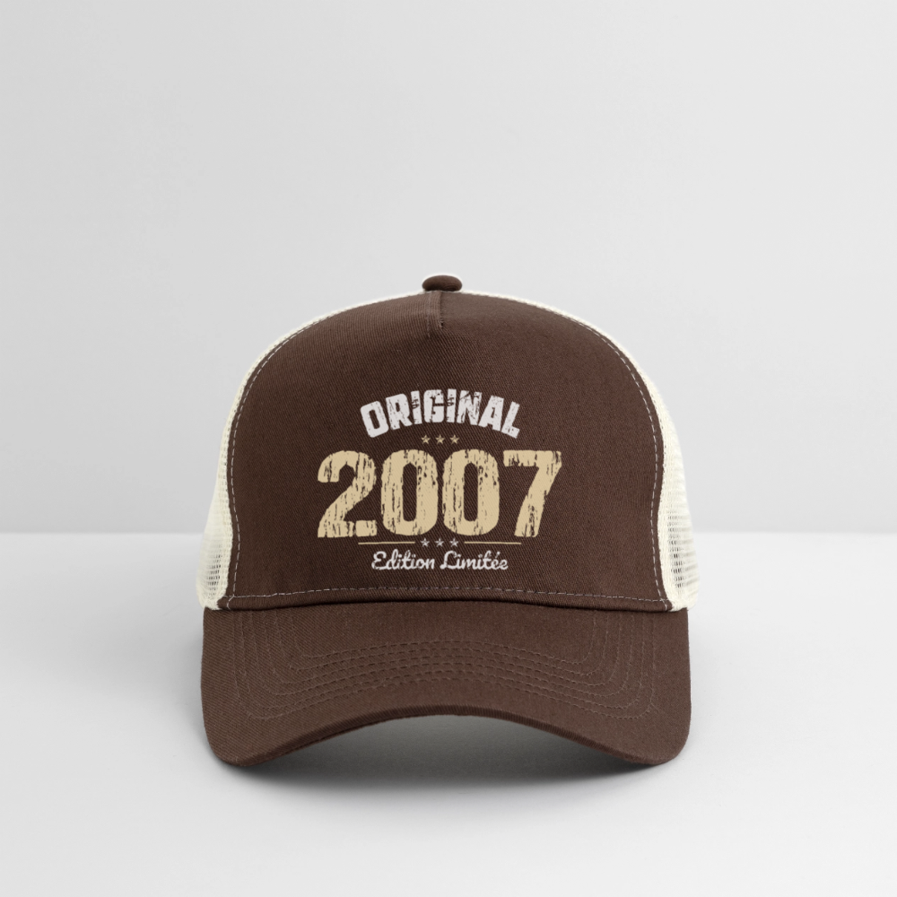 Casquette Trucker - Anniversaire 18 Ans - Original 2007 - marron/beige