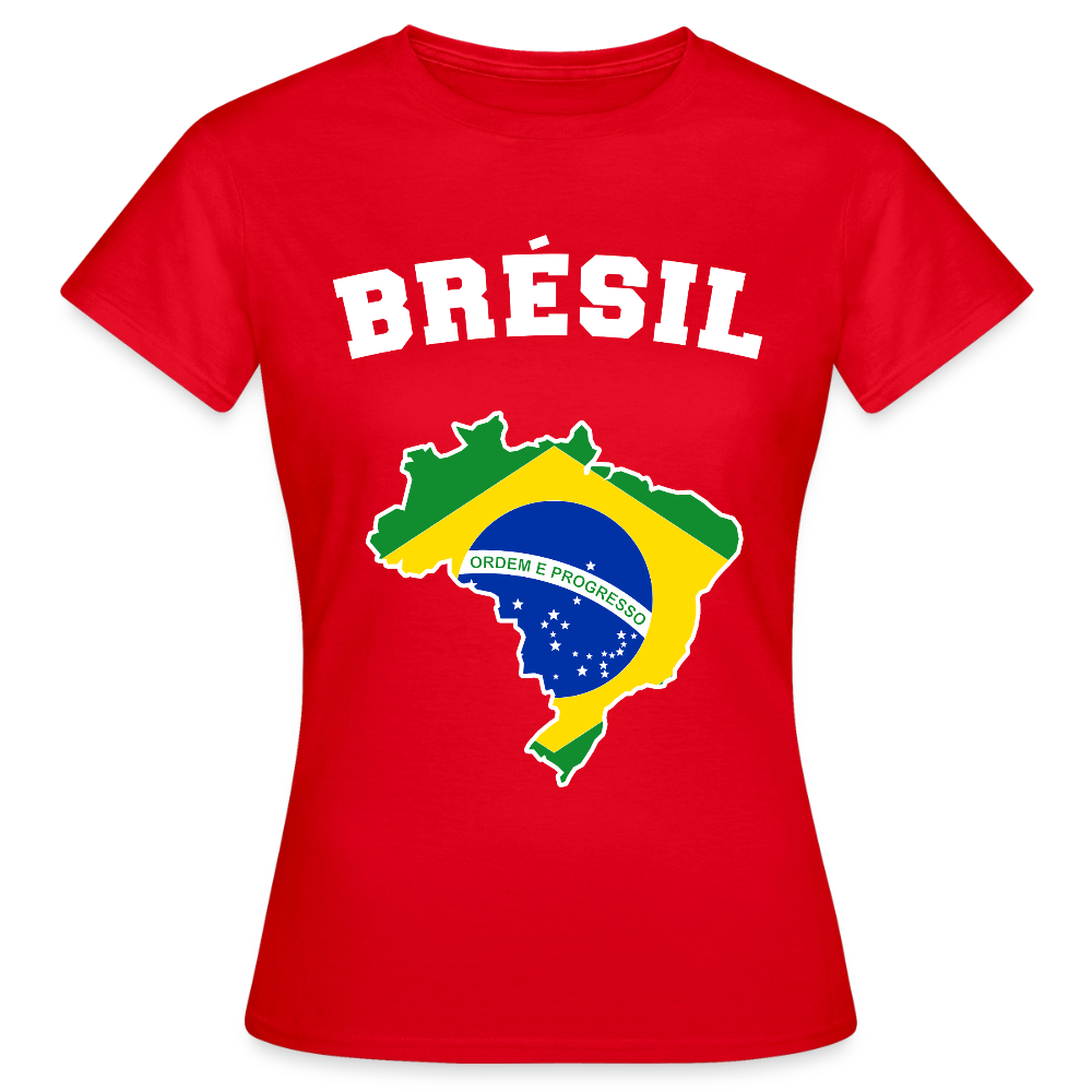 T-shirt Femme - Brésil - rouge