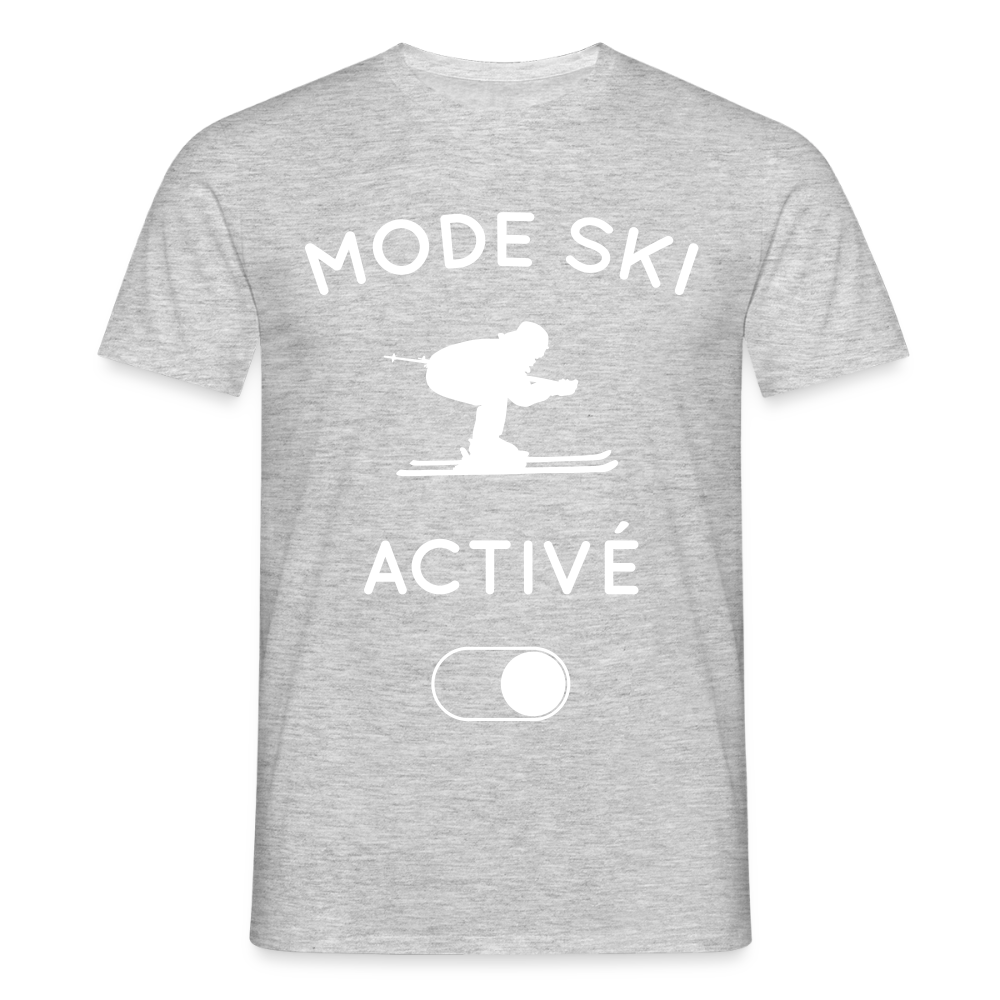 T-shirt Homme - Mode ski activé - gris chiné