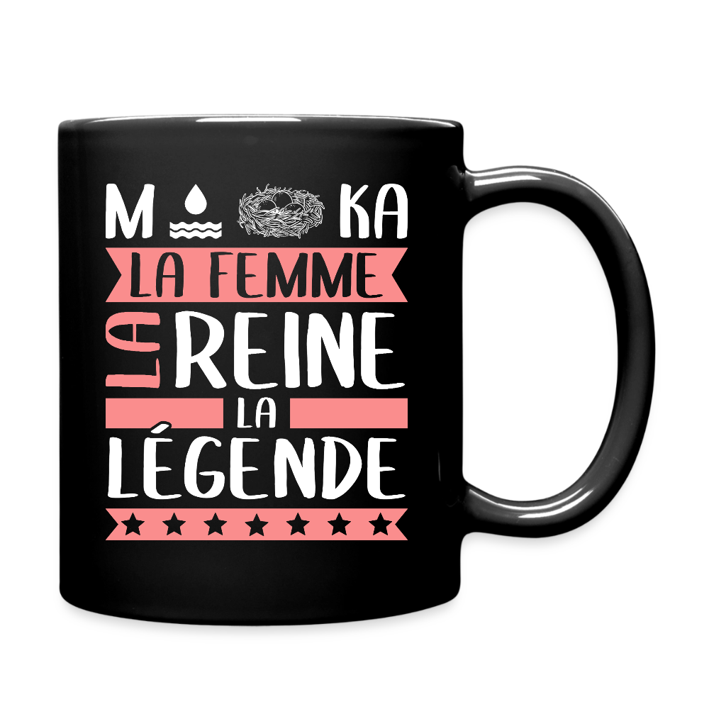 Mug uni Monica rébus – La femme, la reine, la légende - noir