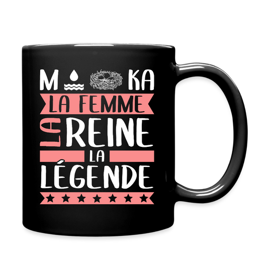 Mug uni Monica rébus – La femme, la reine, la légende - noir