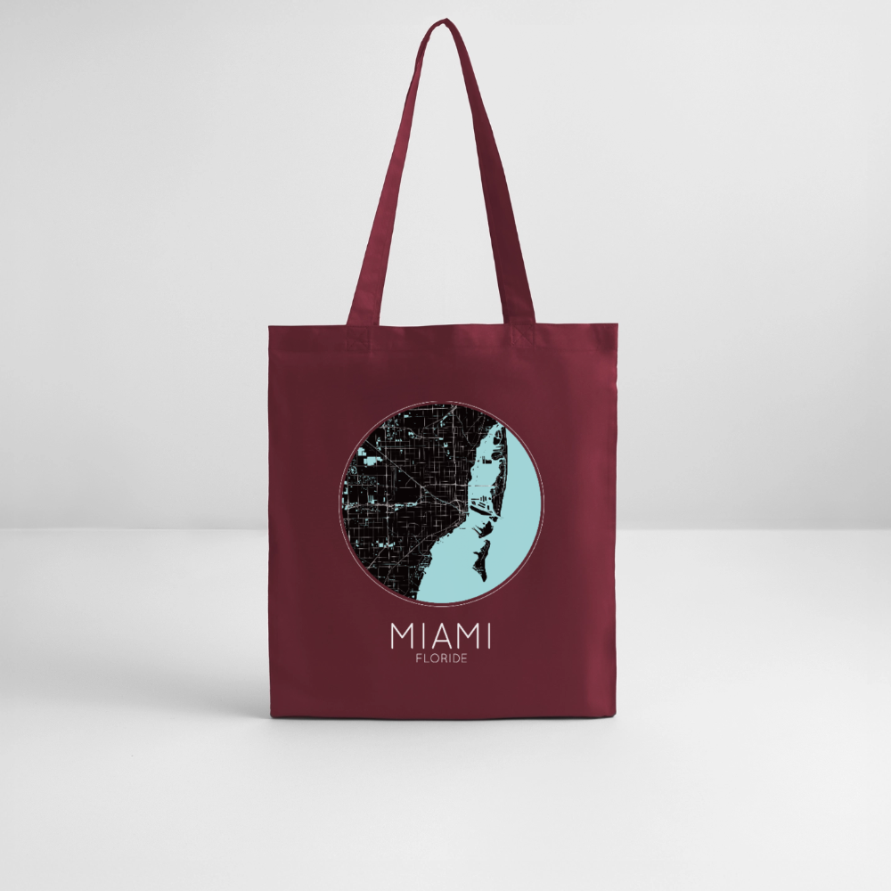 Tote Bag Miami Bio – Plan de Miami - bordeaux