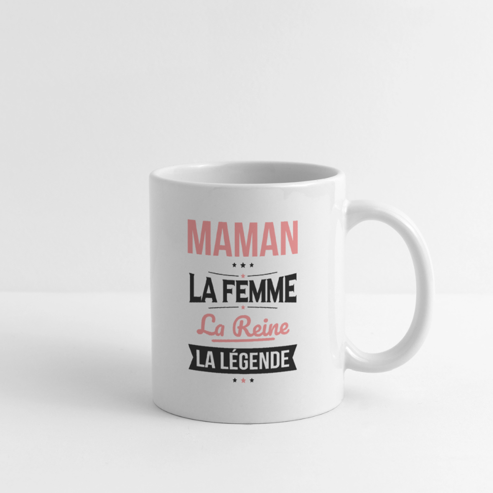 Mug blanc - Maman, la femme, la reine, la légende - blanc