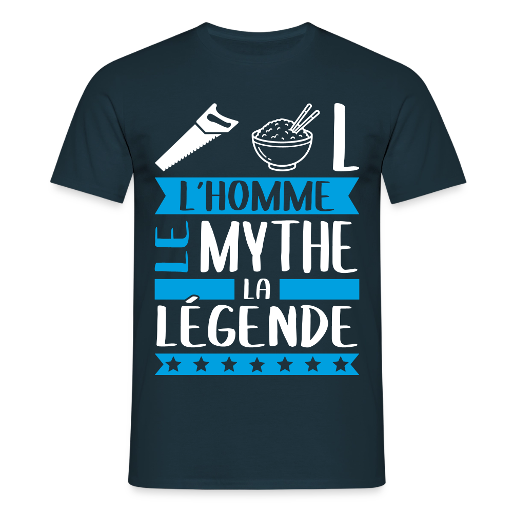 T-shirt homme Cyril rébus – L’homme, le mythe, la légende - marine