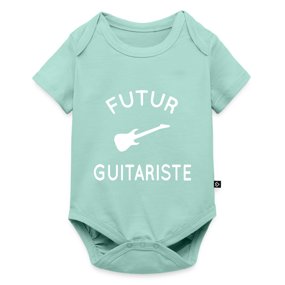 Body Bébé bio manches courtes - Futur guitariste - menthe 