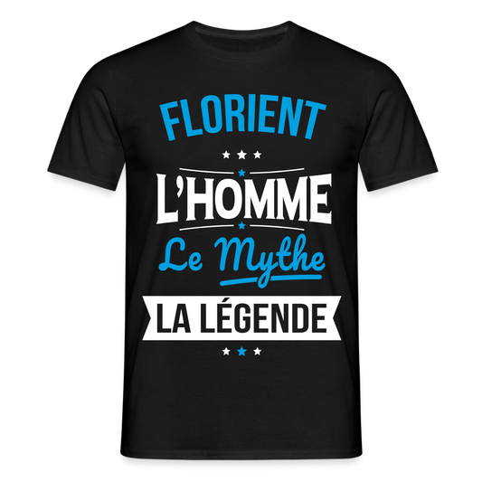 T-shirt Homme - Florient - l'Homme - le Mythe - la Légende - noir