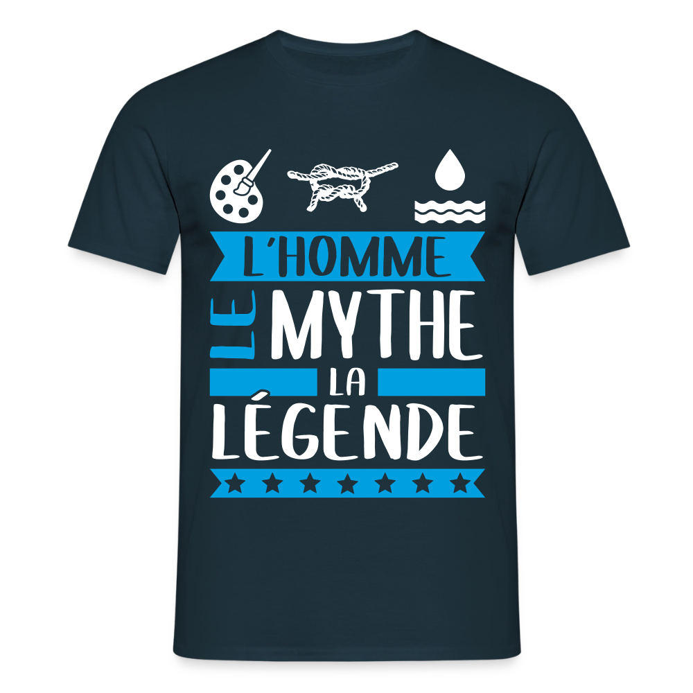 T-shirt homme Arnaud rébus – L’homme, le mythe, la légende - marine
