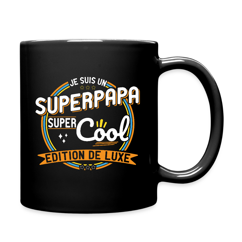 Mug uni - Je suis un Super papa super cool - noir