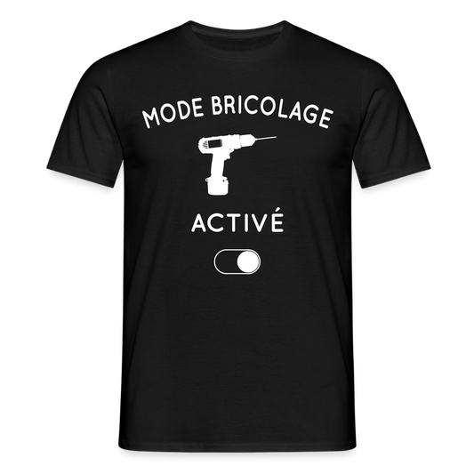 T-shirt Homme - Mode bricolage activé - noir