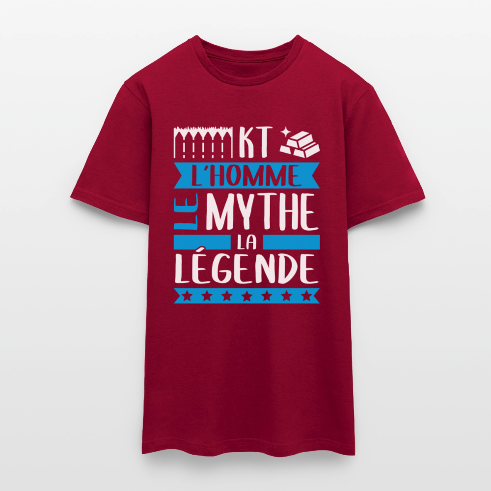 T-shirt homme Hector rébus – L’homme, le mythe, la légende - rouge brique