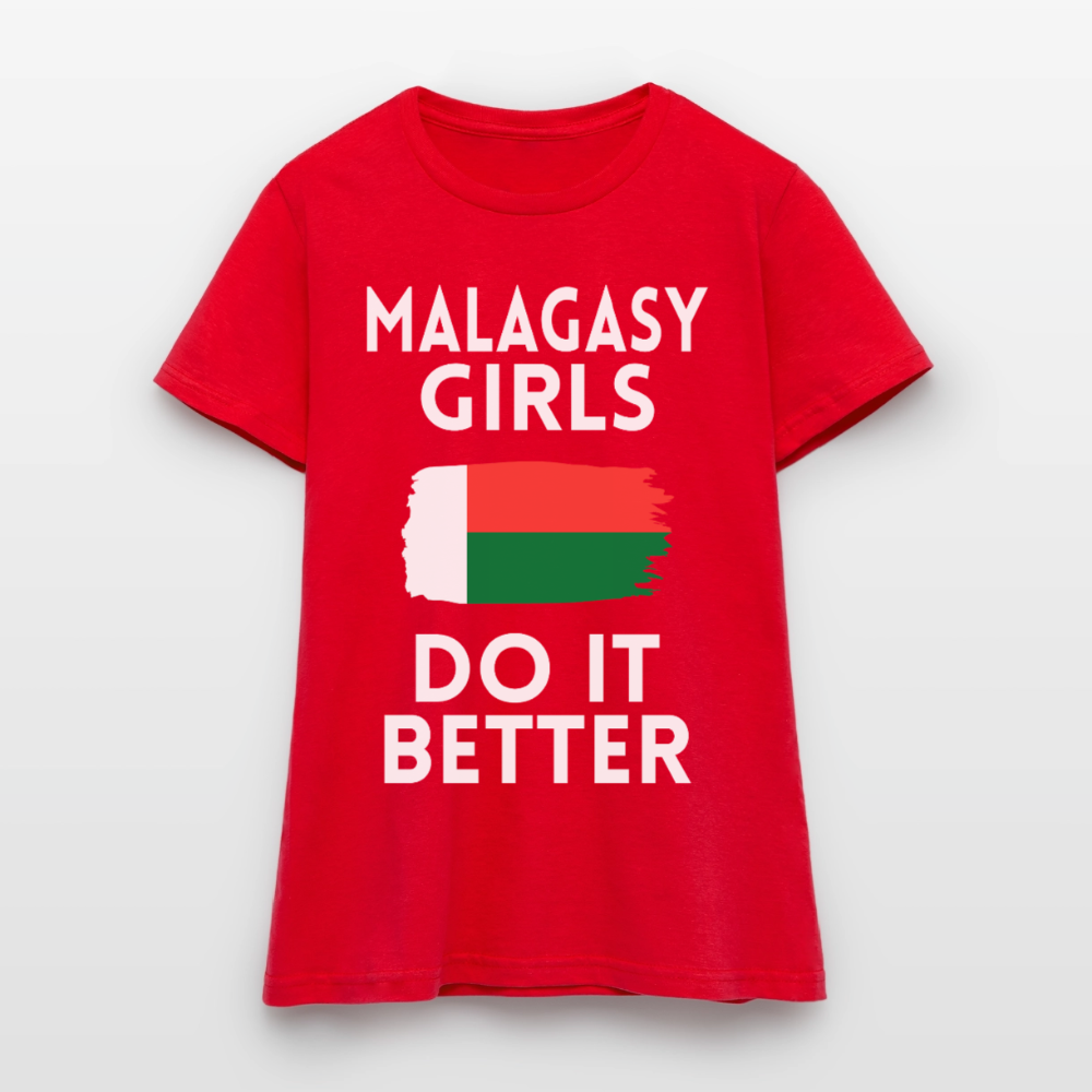 T-shirt femme - Malagasy Girls Do It Better - rouge