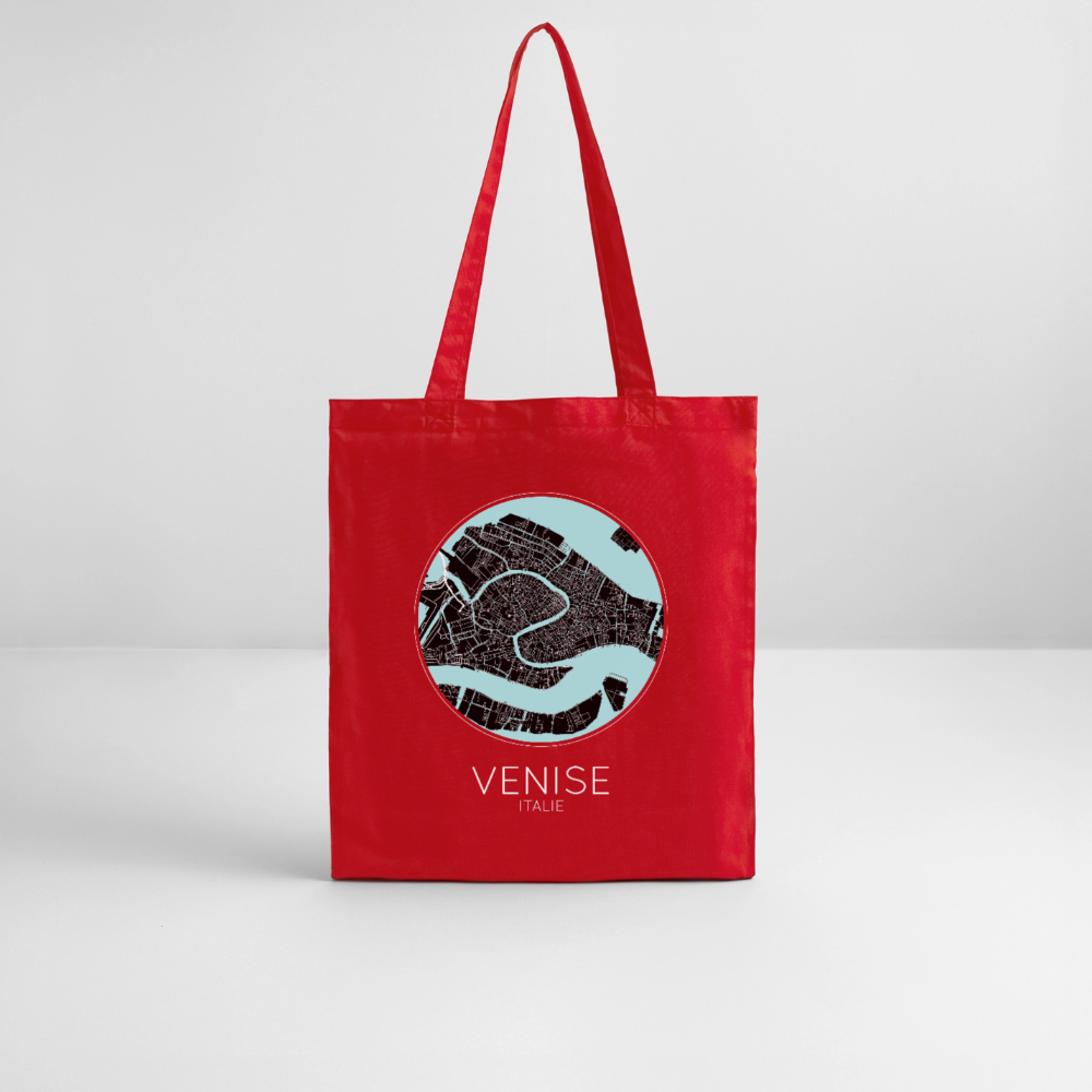 Tote Bag Venise Bio – Plan de Venise - rouge